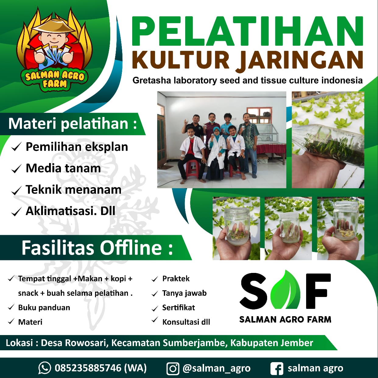 Pelatihan Kultur Jaringan Salman Agro